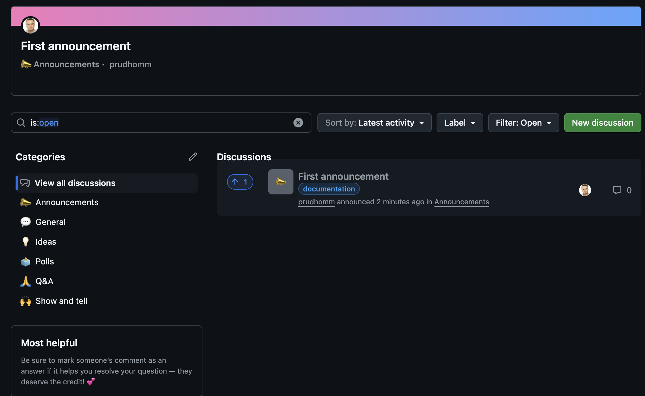 Discussion View