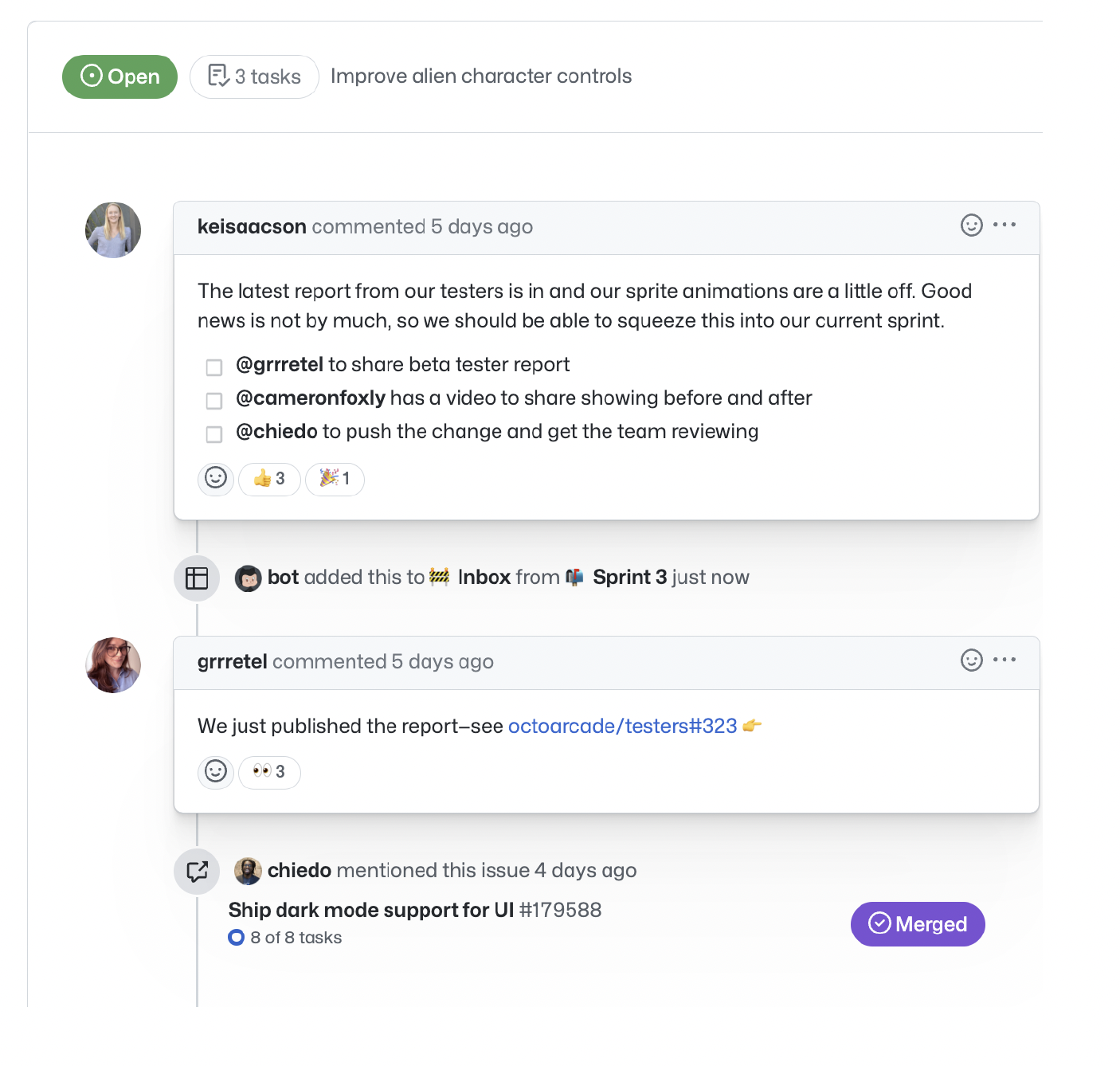 github project conversations